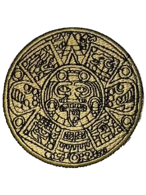 Gold Aztec Calendar Patch